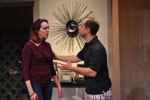 Andra Whitt and Bobby Welsh as Brooke and Trip Wyeth in the Providence Players Other Desert Cities Photo by Chip Gertzog Providence Players