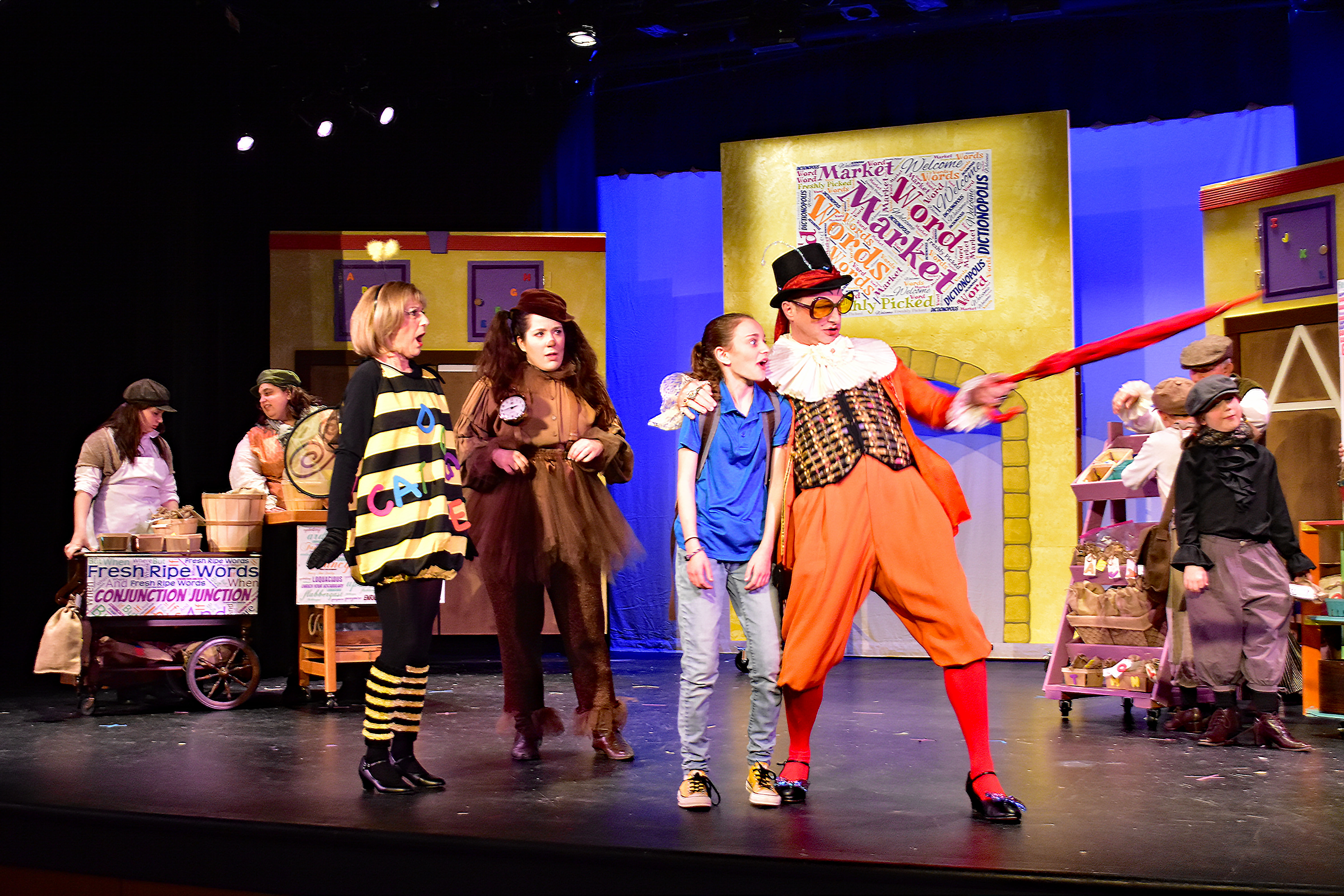PPF The Phantom Tollbooth Spelling Bee Tock, Milo and Humbug Photo by Chip Gertzog Providence Players