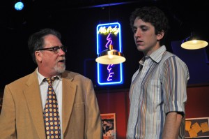 Image: John Coscia as Gene Glimmer and Ari Post as his son Clifford in the Providence Players Production of Side Man.