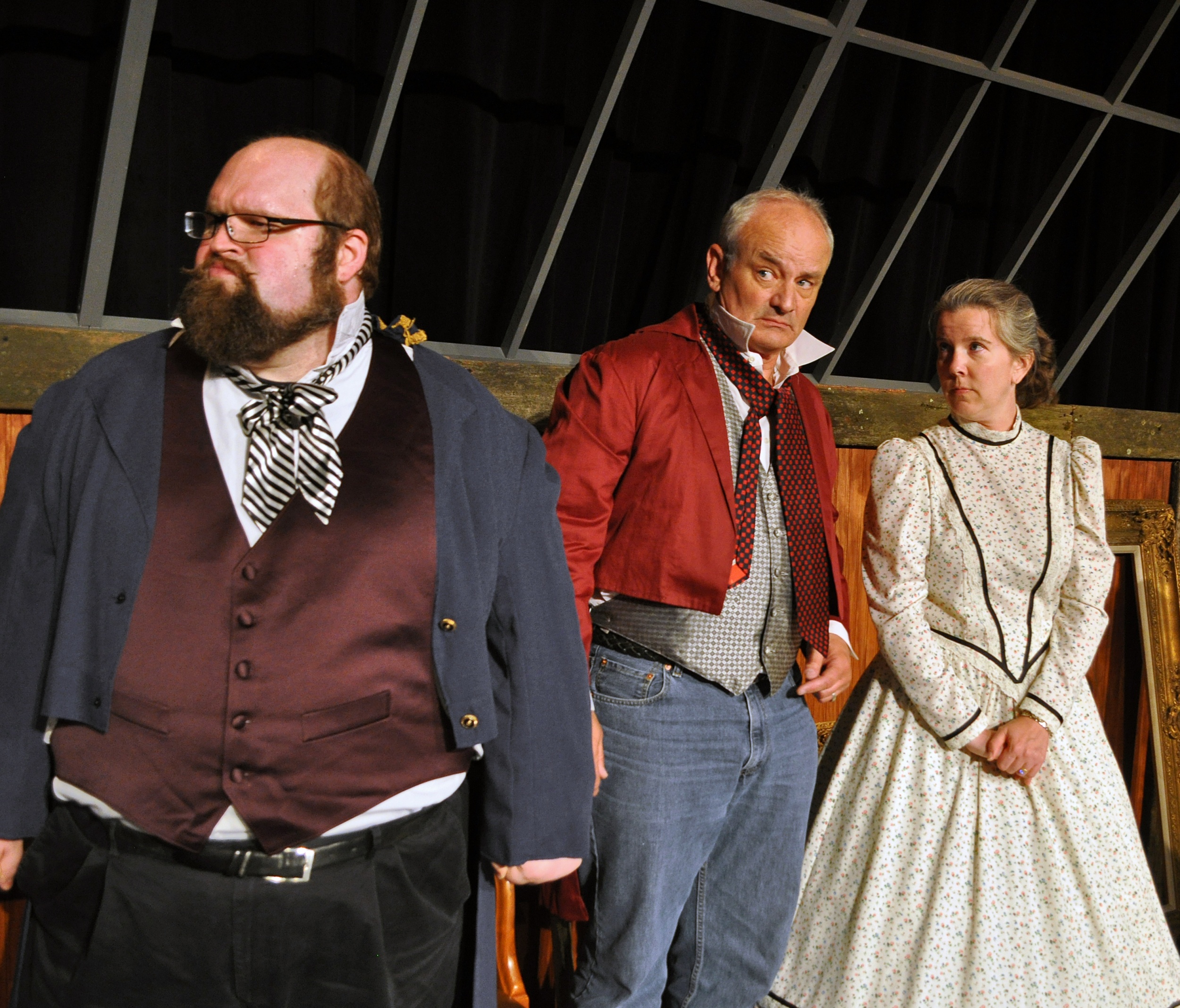 Thane Tuttle as Dutchy, Craig Geoffrion as Chicago and Danine Welsh as Cecile.