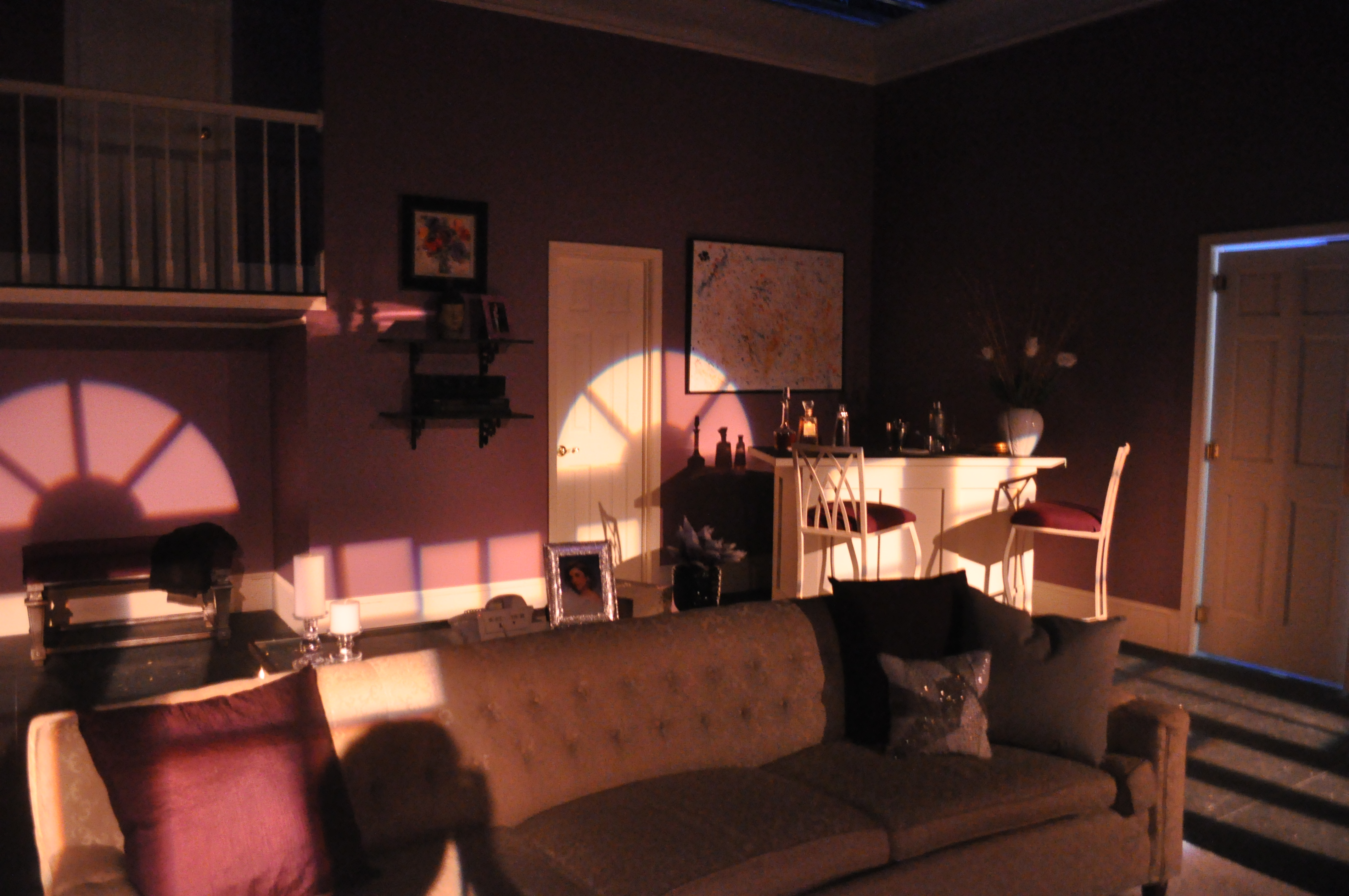 The Set of PPF's Rumors - 2014 Best Scenic and Lighting Design - DCMTA Photo by Chip Gertzog Providence Players