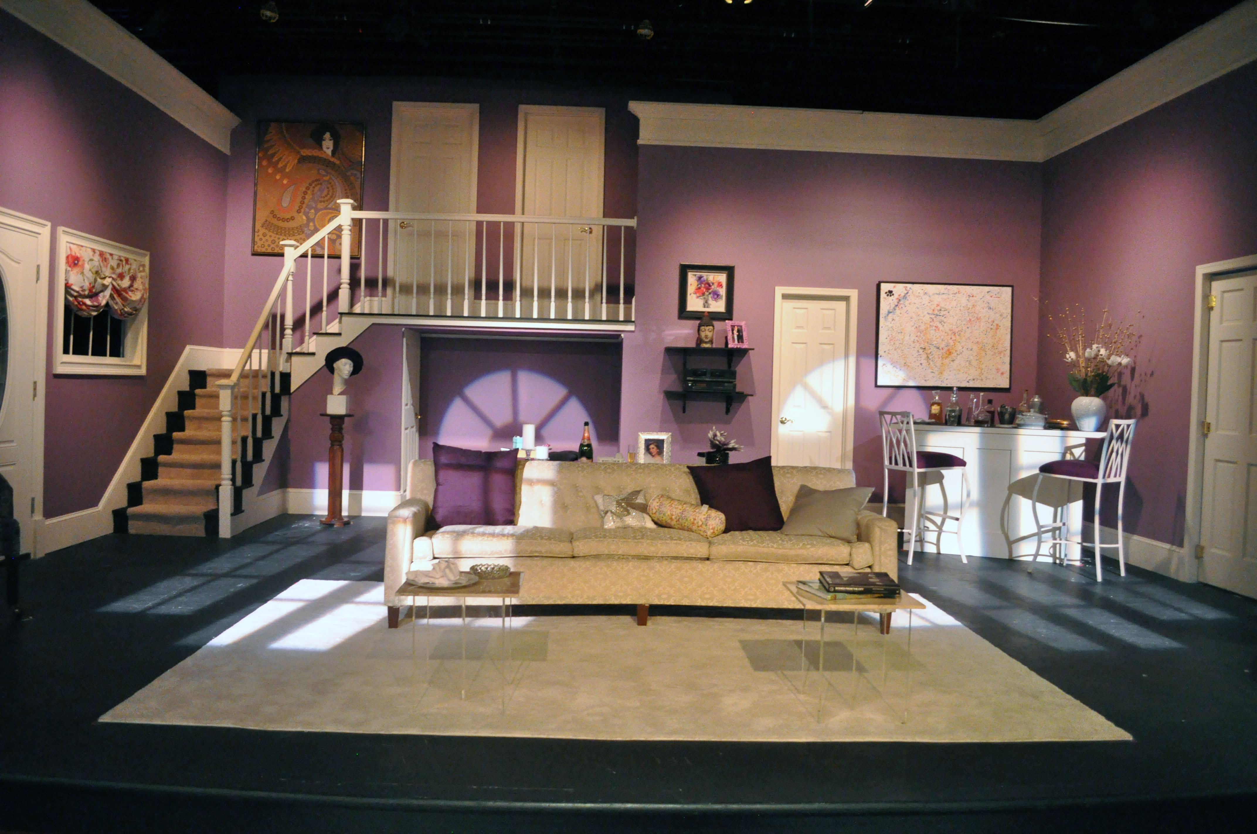 The Set of PPF's Rumors - 2014 Best Scenic and Lighting Design - DCMTA Photo by Chip Gertzog Providence Players