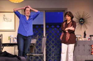 Andra Whitt with Tina Thronson as daughter and mother in Providence Players Other Desert Cities Photo by Chip Gertzog Providence Players