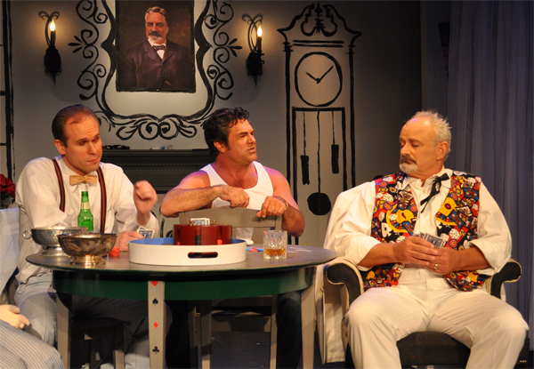 Ian Wade Michael Donahue and Craig Geoffrions in The Providence Players production of "The Glass Mendacity" - Photo by Chip Gertzog Providence Players