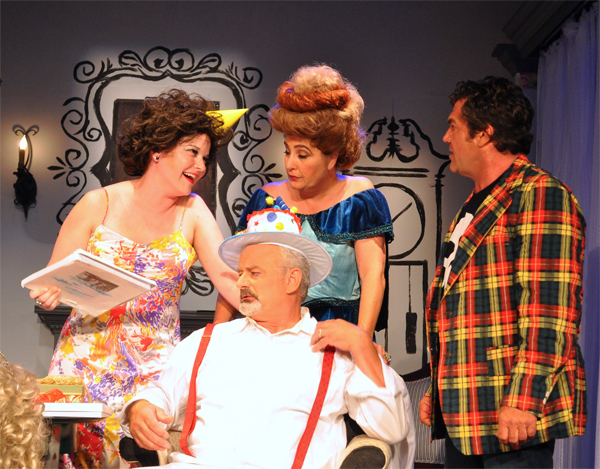 Julie Janson, Craig Geoffrion, Beth Whitehead and Michael Donahue in The Providence Players production of "The Glass Mendacity" - Photo by Chip Gertzog Providence Players