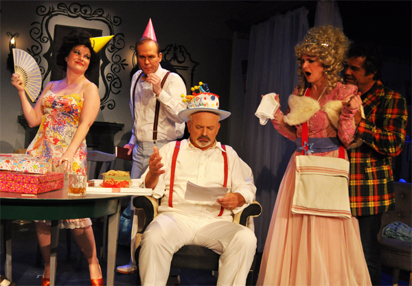 Providence Players "The Glass Mendacity" Julie Janson Ian Wade Craig Geoffrion Elizabeth Keith and Michael Donahue Photo by Chip Gertzog Providence Players