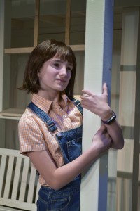 Sophia Manicone is Scout in "To Kill a Mockingbird", Photo by Chip Gertzog, Providence Players